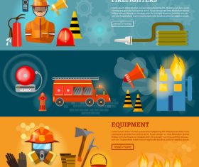 Fireman illustration banner vector