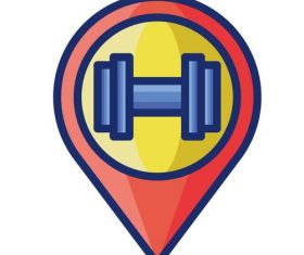 Fitness centre cartoon vector