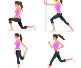 Fitness girl vector