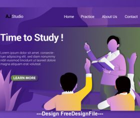 Flat Cartoon study vector