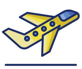 Flight take off cartoon vector