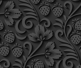 Floral 3d seamless pattern vector