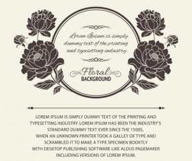 Flower frame background pattern vector