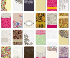 Flower template cards vector