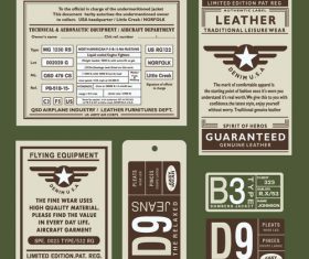 Flying equipment label vector