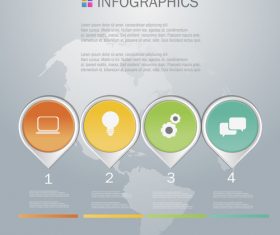 Four tags Infographics design template vector