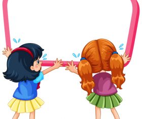 Frightened child cartoon vector