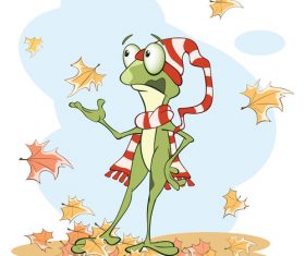 Frog cartoon vector