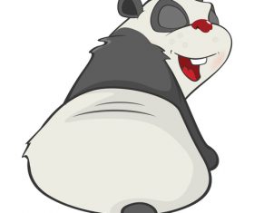 Funny panda cartoon vector
