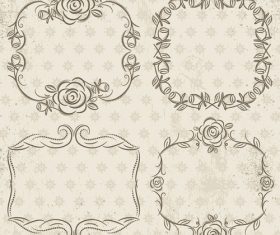 Geometric pattern lacy frame decoration vector