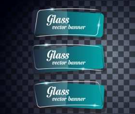 Glass banners vector