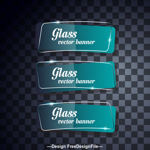 Glass banners vector