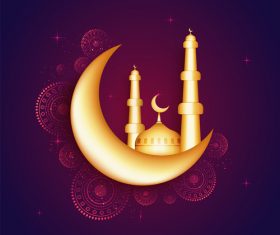 Ramadan background with moon star decorative vector 01 free download