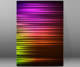 Glow cover brochure pages A4 style vector