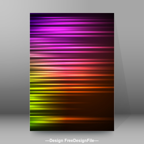 Glow cover brochure pages A4 style vector