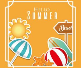 Go to the beach vacation illustration vector