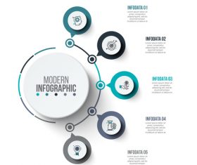 Graphic number option template vector
