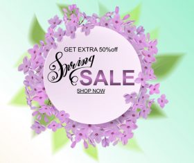 Green Background Garland Frame Ad Template vector