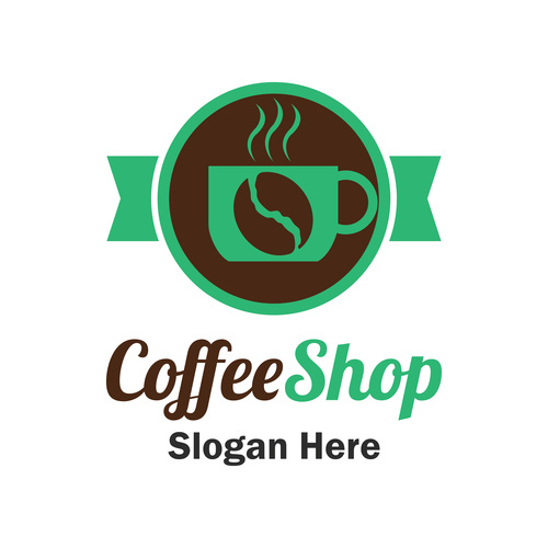 Green coffee logo vector