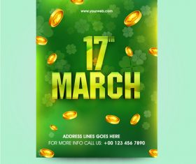 Green poster vector