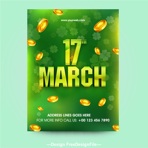 Green poster vector