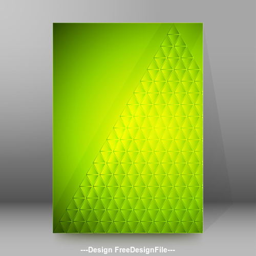 Green square background brochure cover vector free download