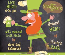 Happy st patrkks day promotion poster vector
