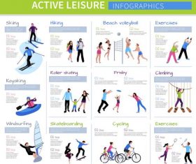 Healthy life Infographics vector