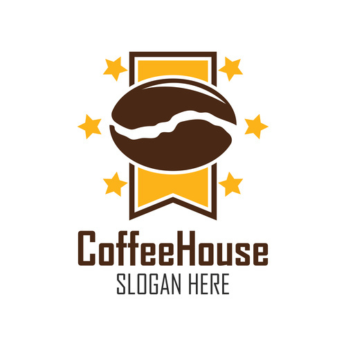 High quality coffee beans logo vector