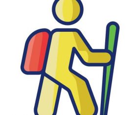 Hiking cartoon vector