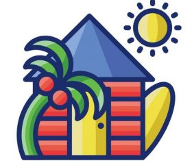 Holiday home cartoon vector