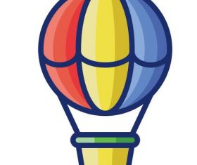 Hot air balloon cartoon vector