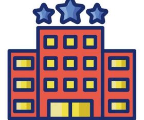 Hotel cartoon vector