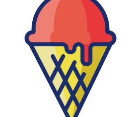 Ice cream cartoon vector