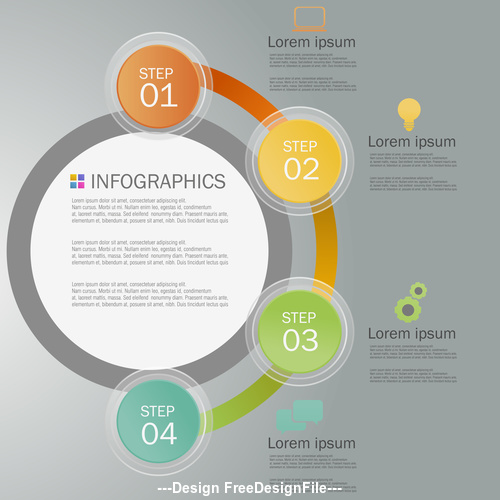 Infographics brochure design template vector