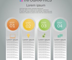 Infographics brochure design template vector