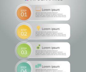 Infographics list banner design template vector