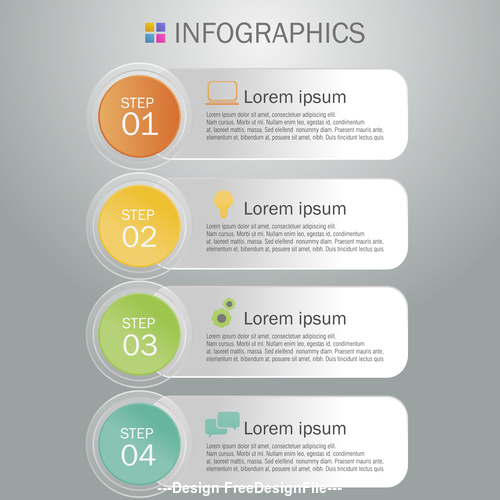 Infographics list banner design template vector