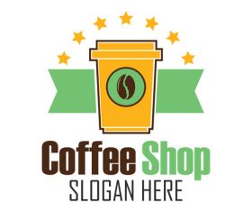 Instant coffee badge with text space vector