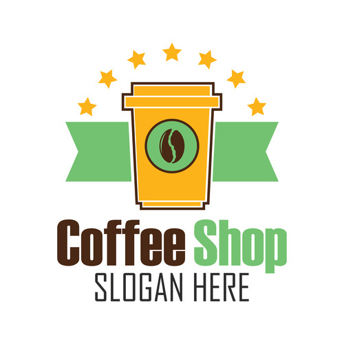 Instant coffee badge with text space vector