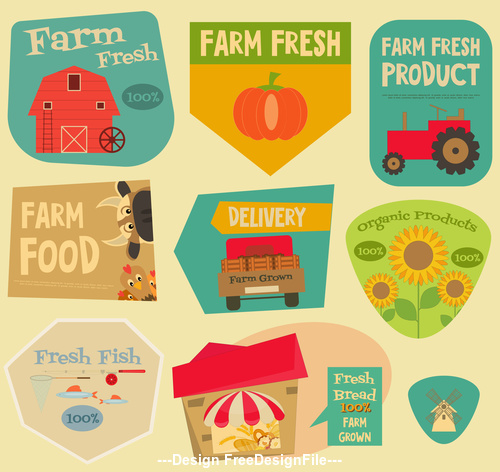 Introducing the farm house label vector