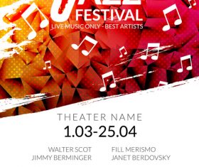 Jazz festival cover poster Vector