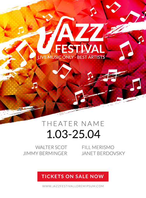 Jazz festival cover poster Vector