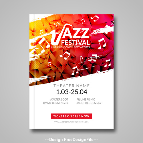 Jazz festival flyer Vector