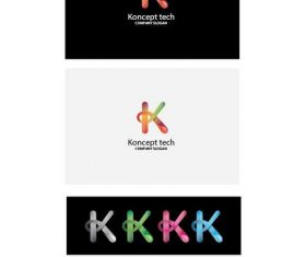 Koncept tech logo vector