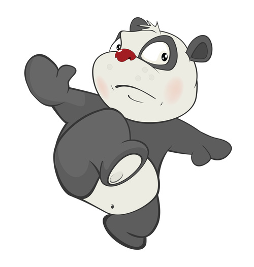 Kung fu panda cartoon vector