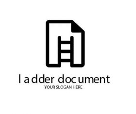 Ladder document logo vector