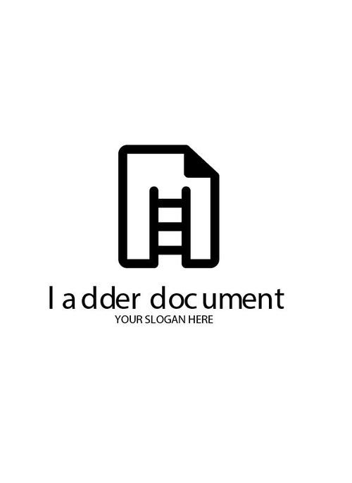 Ladder document logo vector