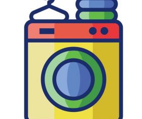 Laundry cartoon vector