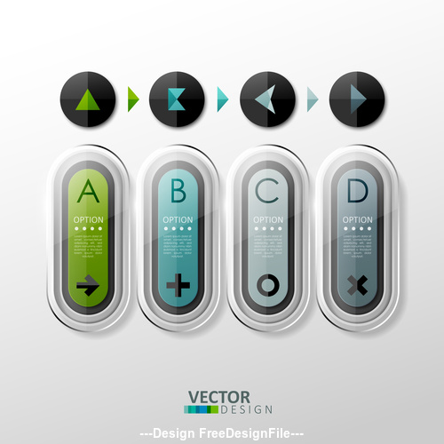 Letter button design vector